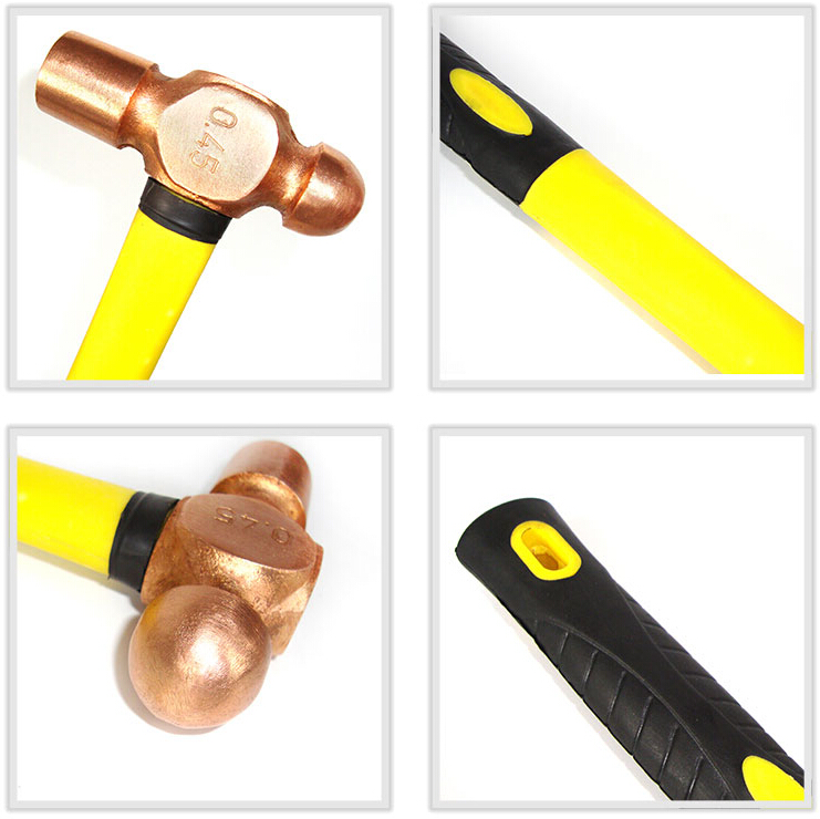 防爆紫铜圆头锤,铜制八角锤,铝青铜方锤,黄铜质防火花安全羊角锤