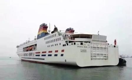 黄海造船“东方明珠8”豪华客滚船顺利出口