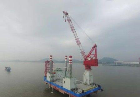 韩通船舶重工交付“海洋069号”风电安装平台
