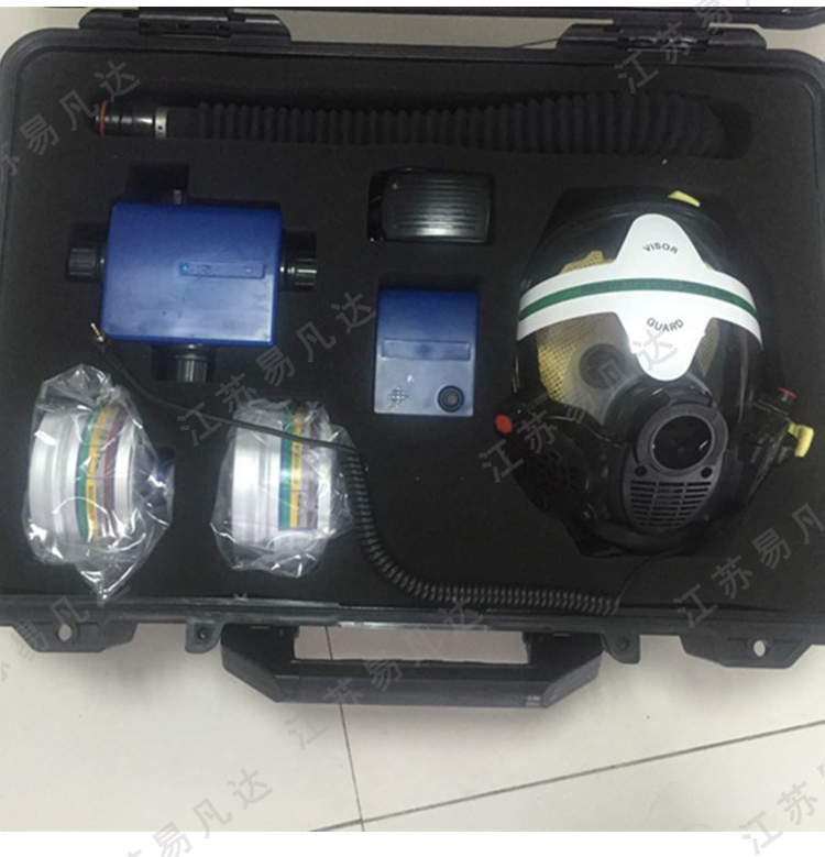强制送风呼吸器、便携式锂电池可充电重复头罩式防毒防尘呼吸器